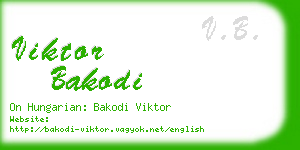 viktor bakodi business card